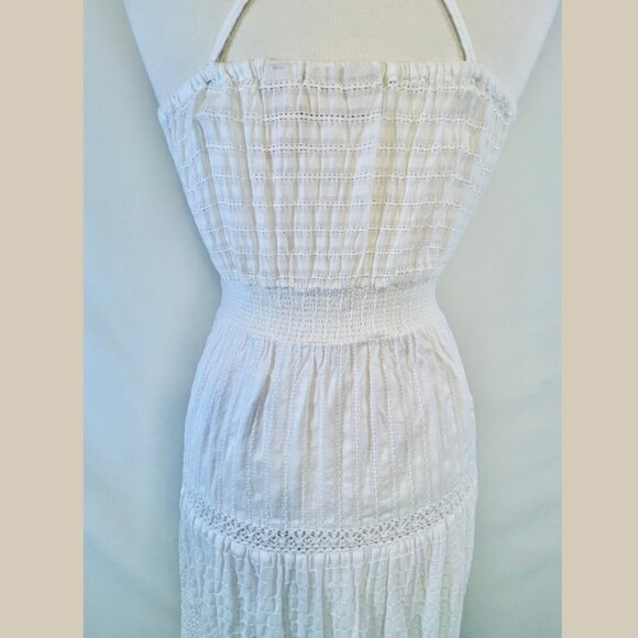 DKNY Jeans White Cotton Midi-Calf Length Sundress - Size M - Picture 8 of 15